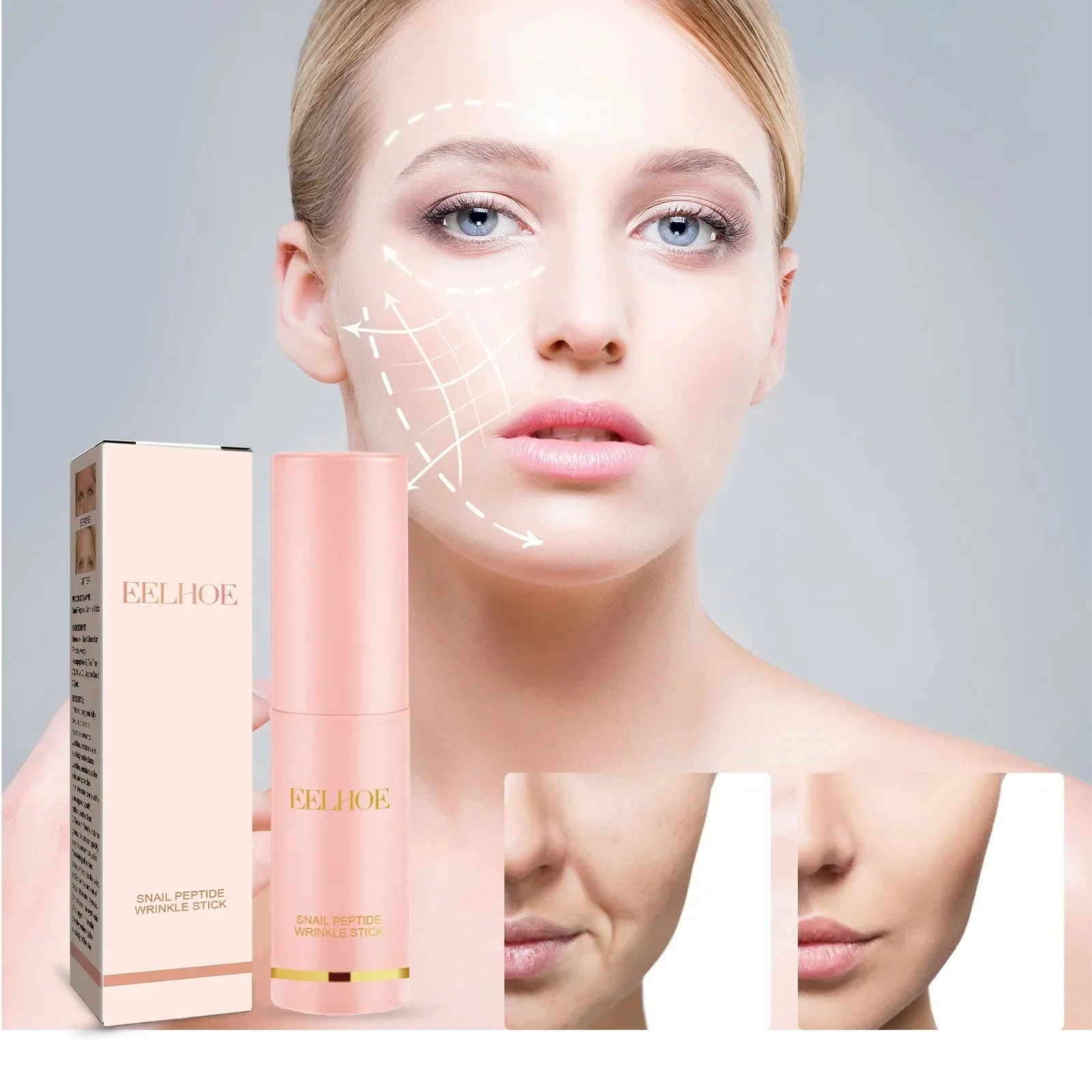 Smooth and Hydrate Skin with Snail Collagen Multi Balm Stick - Korean Cosmetics Eye and Face Cream for Anti Wrinkle and Firming