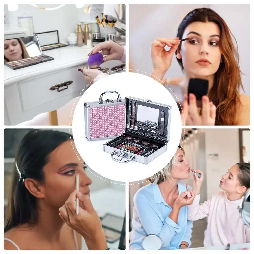 new Makeup Full Kit Female Make Up Set Eye Shadow Eyeshadow Palette Lip Gloss Mascara Eyeliner Brushes Bag Make-up for Women