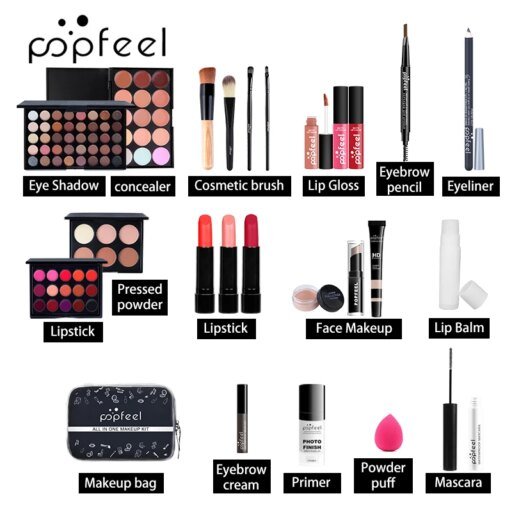 POPFEEL Complete Makeup Set - 24pcs - Image 3