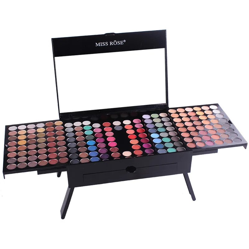 Miss Rose Makeup Case Set Kit-Ultimate Color Combination-Holiday Gift Set Cosmetics Eye Shadow Lip Gloss Blush Combo Palette