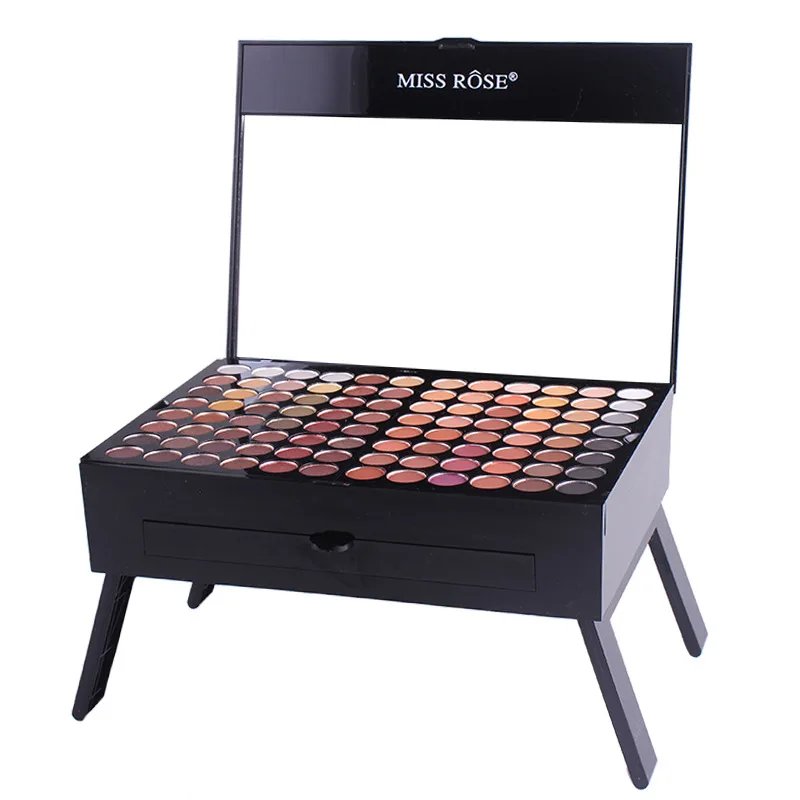 Miss Rose Makeup Case Set Kit-Ultimate Color Combination-Holiday Gift Set Cosmetics Eye Shadow Lip Gloss Blush Combo Palette