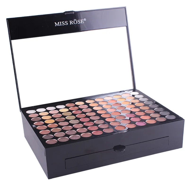 Miss Rose Makeup Case Set Kit-Ultimate Color Combination-Holiday Gift Set Cosmetics Eye Shadow Lip Gloss Blush Combo Palette