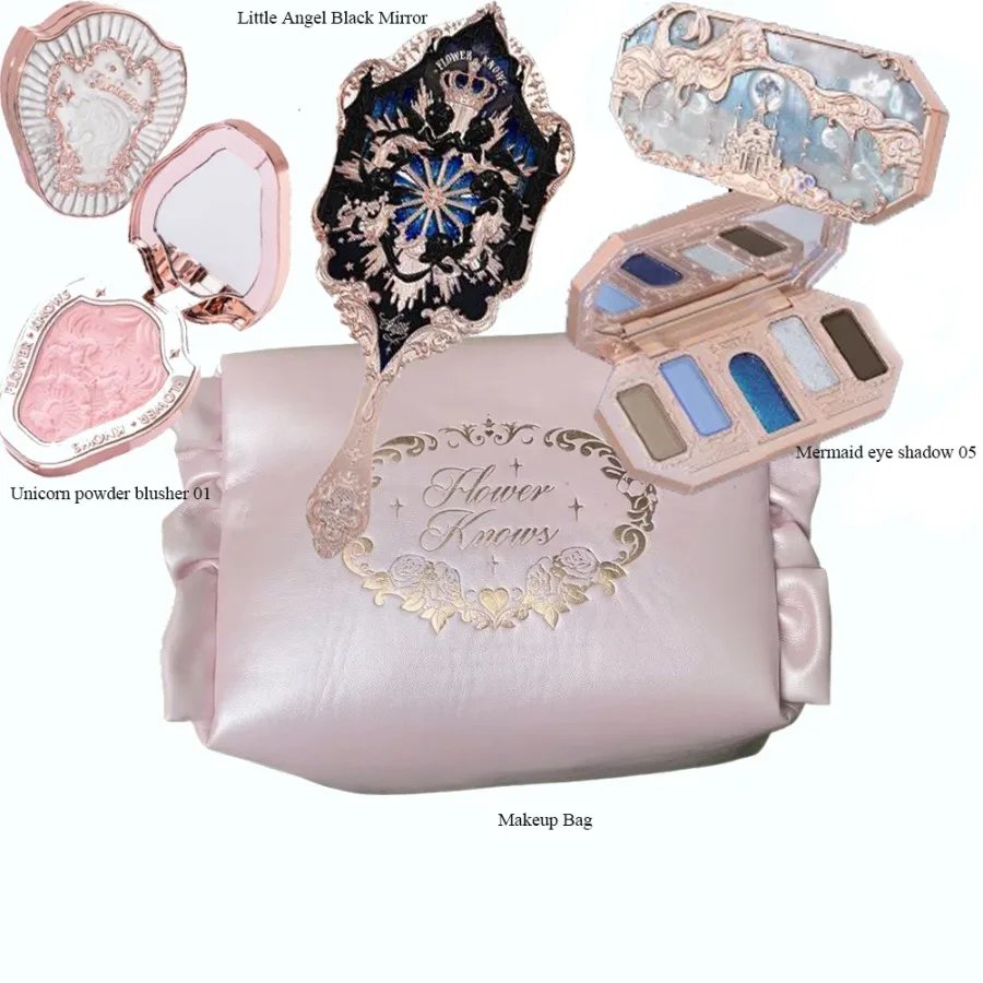 Flower Knows All In One Makeup Set Gift Box Glitter Eye Shadow Palette Matte Blush Long Lasting Velvet Lip Cream With Bag Flower Knows All In One Makeup Set Gift Box Glitter Eye Shadow Palette Matte Blush Long Lasting Velvet Lip Cream With Bag