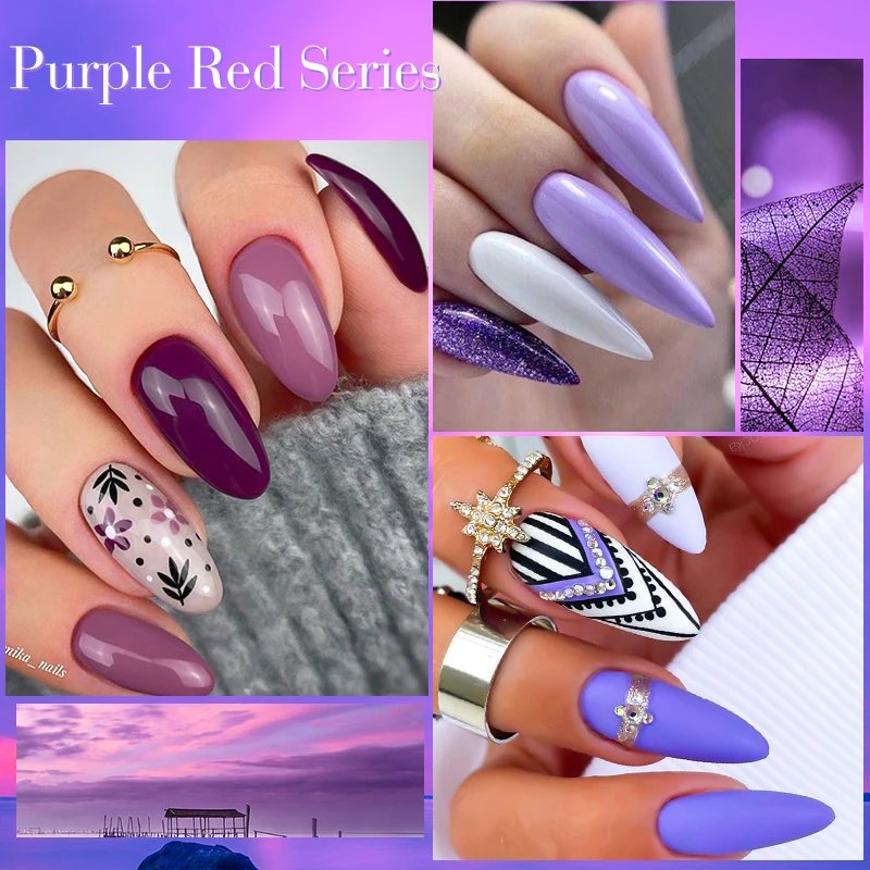 MEET ACROSS 8Pcs/Set Fluorescent Gel Nail Polish Summer Spring Colorful Laser Glitter Nail Art Gel Varnish Manicure For Nails