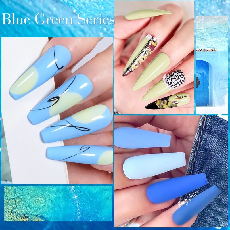 MEET ACROSS 8Pcs/Set Fluorescent Gel Nail Polish Summer Spring Colorful Laser Glitter Nail Art Gel Varnish Manicure For Nails