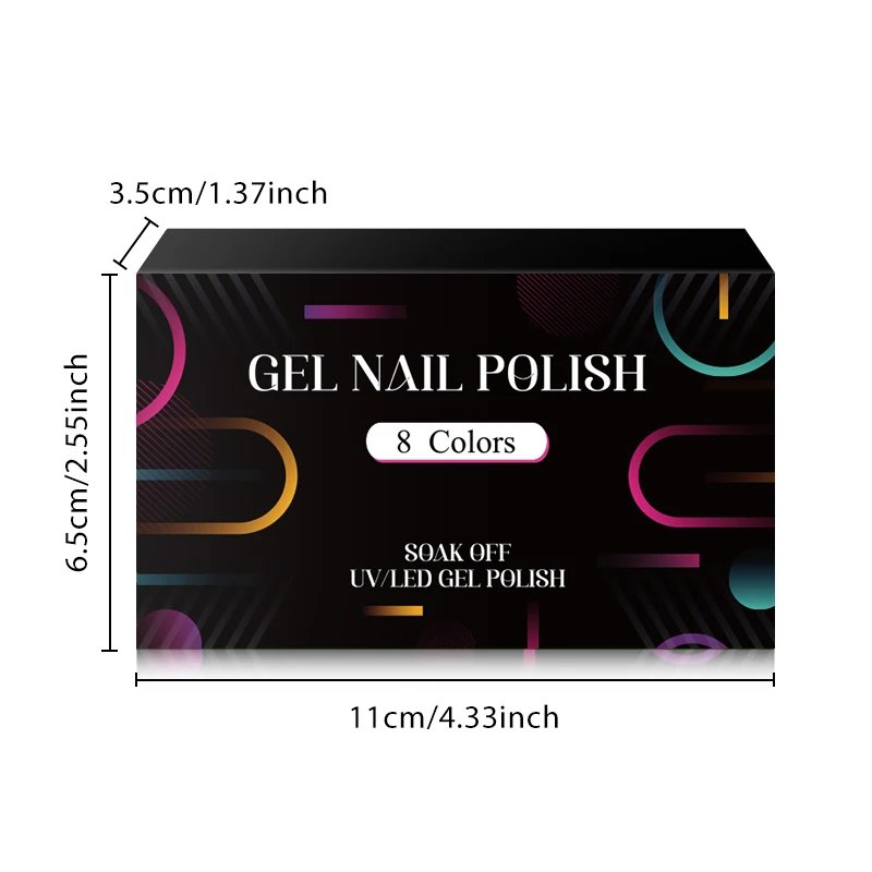 MEET ACROSS 8Pcs/Set Fluorescent Gel Nail Polish Summer Spring Colorful Laser Glitter Nail Art Gel Varnish Manicure For Nails