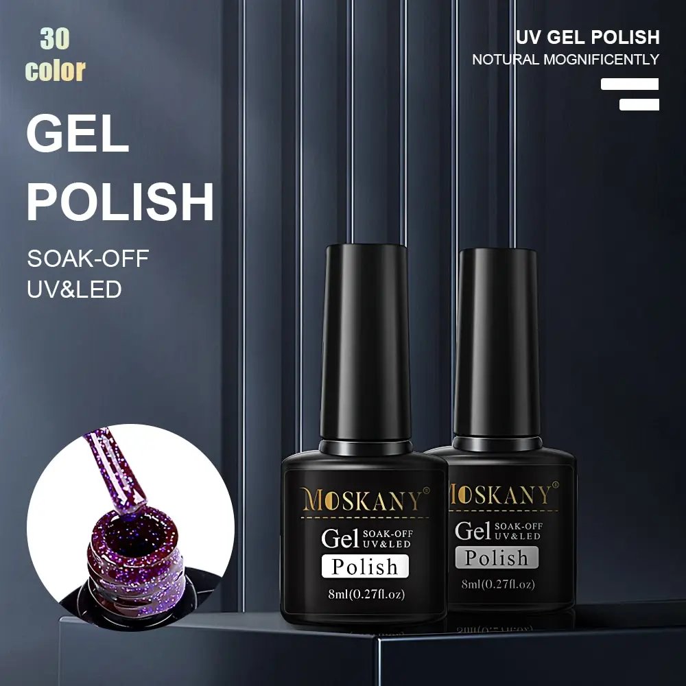 Manicure Set With Nail Drying Lamp UV Nail Gel Polish Kit 6 Colors Gel Polish Set Semi Permanent Varnish Nail Tools Kit