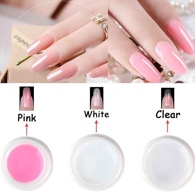 Acrylic Nail Kit Poly Nail Gel Kit With Nail Lamp Nail Extension Glitter Gel UV Building Gel Nail Polish Kit Manicure Tools Set