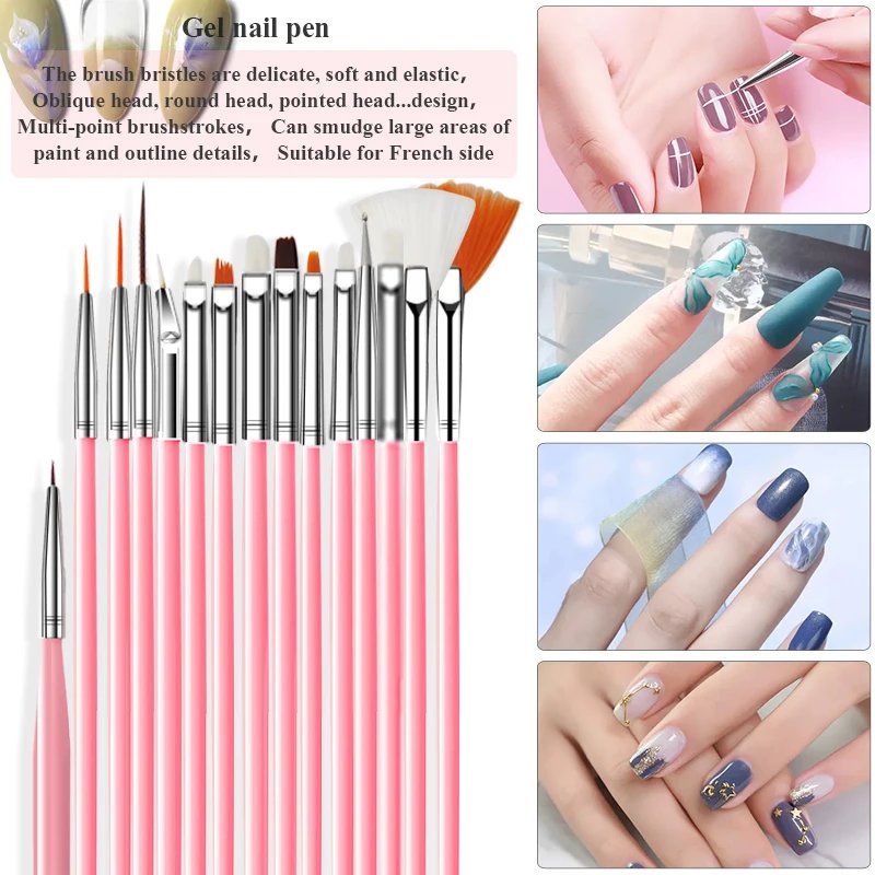 Acrylic Nail Kit Poly Nail Gel Kit With Nail Lamp Nail Extension Glitter Gel UV Building Gel Nail Polish Kit Manicure Tools Set