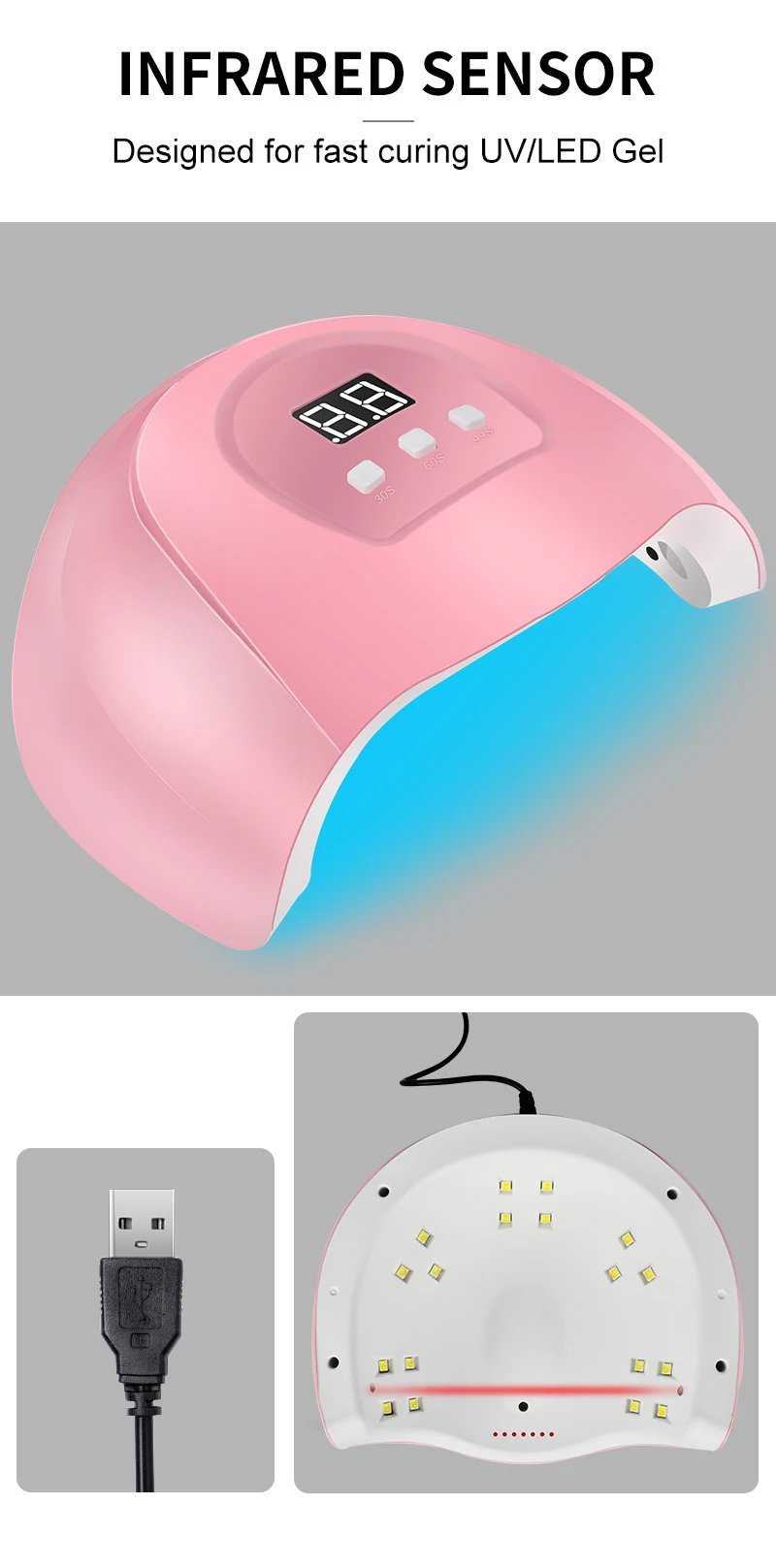 Acrylic Nail Kit Poly Nail Gel Kit With Nail Lamp Nail Extension Glitter Gel UV Building Gel Nail Polish Kit Manicure Tools Set