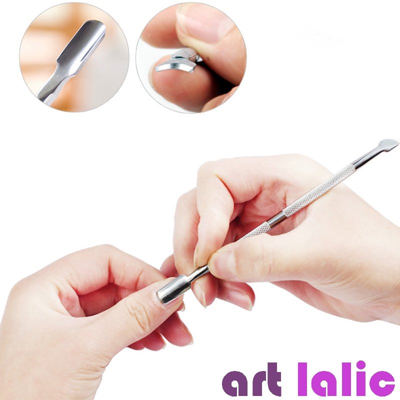 Set Stainless Steel Double Sided Cuticle Pushers