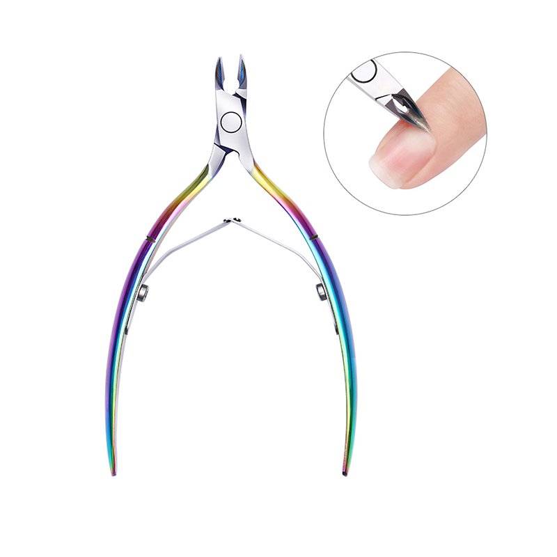 Rainbow Nail Manicure Stainless Steel Cuticle Nippers Rainbow Nail Manicure Stainless Steel Cuticle Nippers
