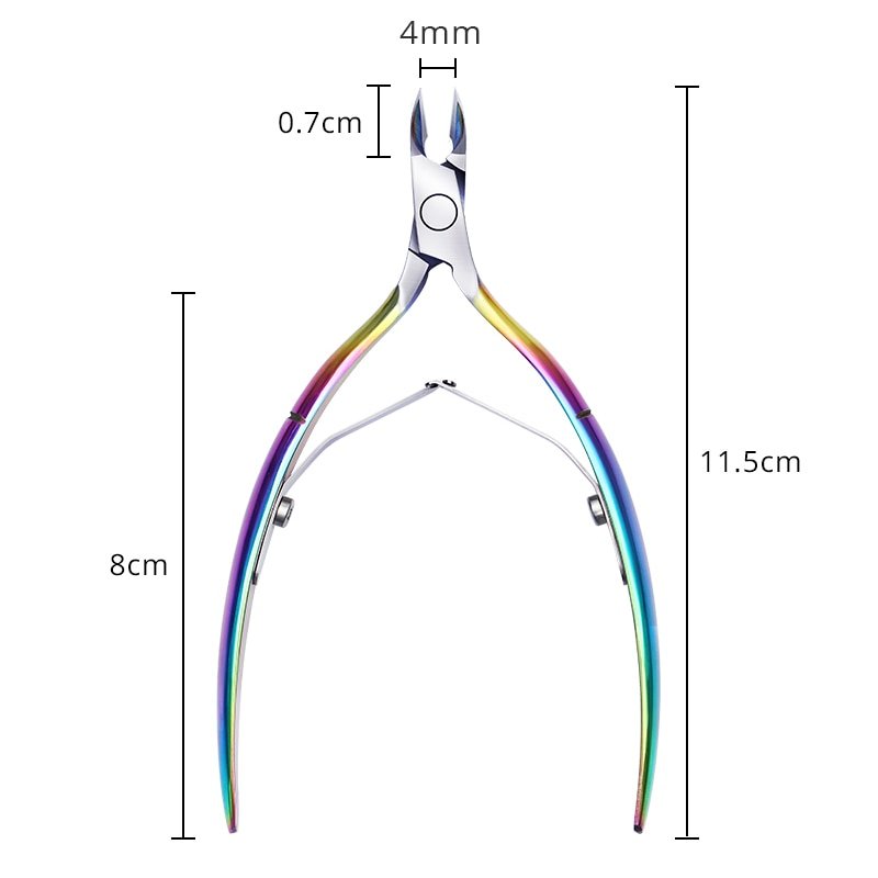 Rainbow Nail Manicure Stainless Steel Cuticle Nippers Rainbow Nail Manicure Stainless Steel Cuticle Nippers