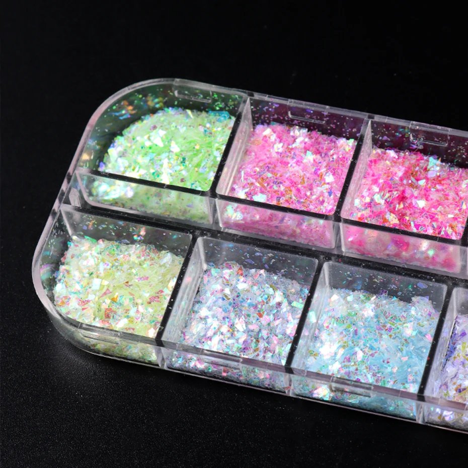 12 Grids Aurora Chameleon Nail Glitter 12 Grids Aurora Chameleon Nail Glitter