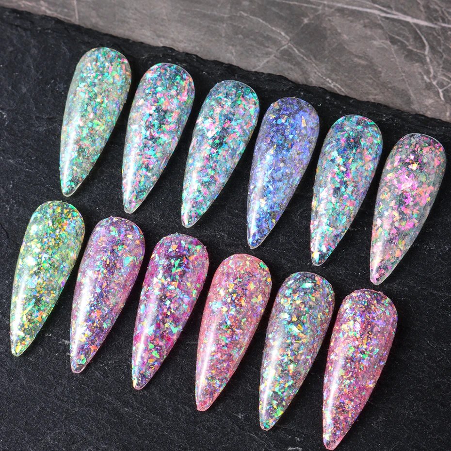 12 Grids Aurora Chameleon Nail Glitter 12 Grids Aurora Chameleon Nail Glitter