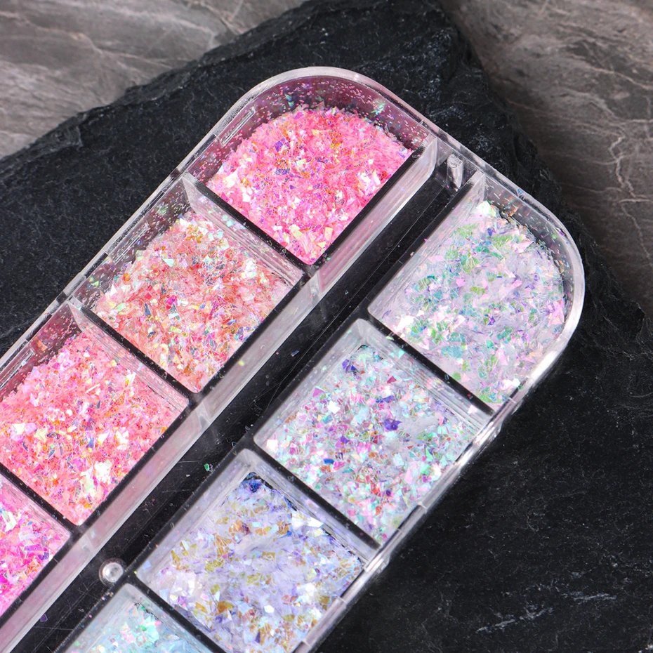 12 Grids Aurora Chameleon Nail Glitter 12 Grids Aurora Chameleon Nail Glitter