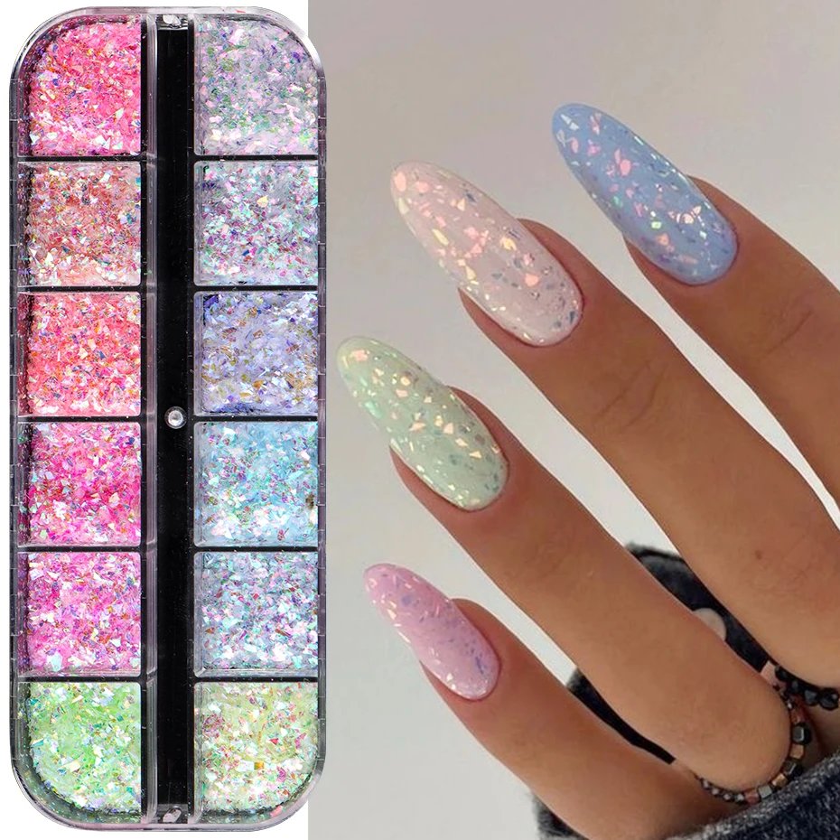 12 Grids Aurora Chameleon Nail Glitter 12 Grids Aurora Chameleon Nail Glitter