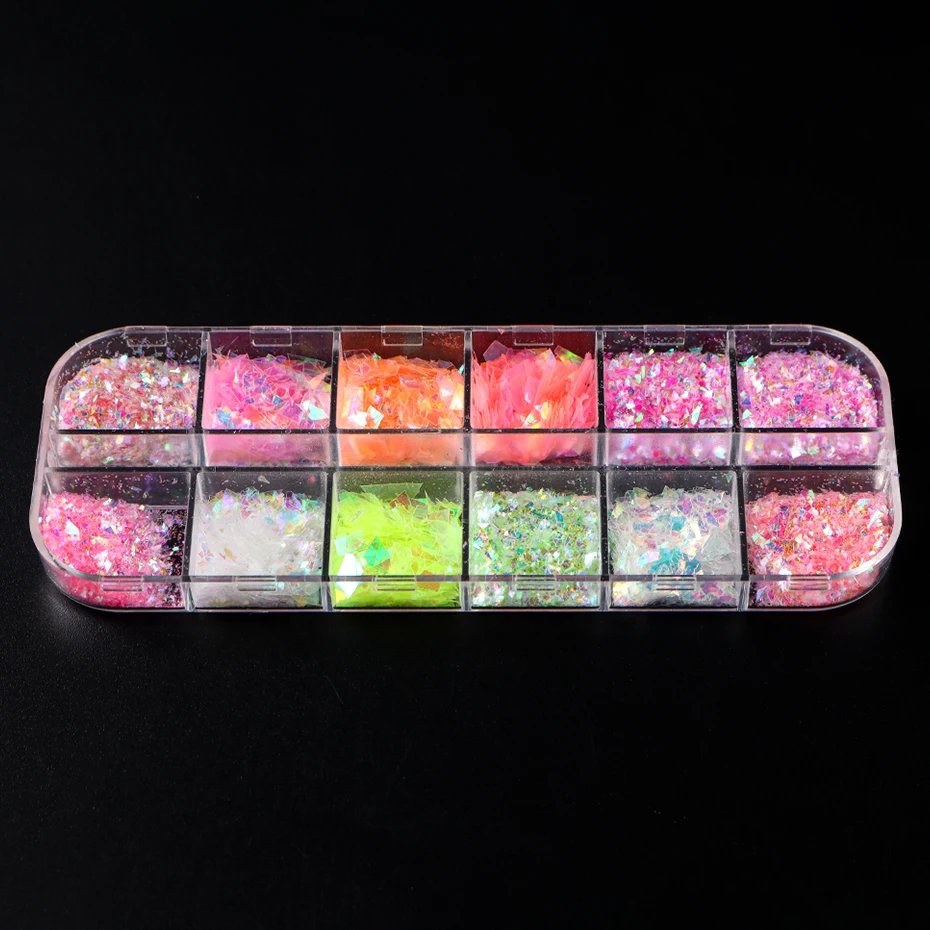 12 Grids Aurora Chameleon Nail Glitter 12 Grids Aurora Chameleon Nail Glitter