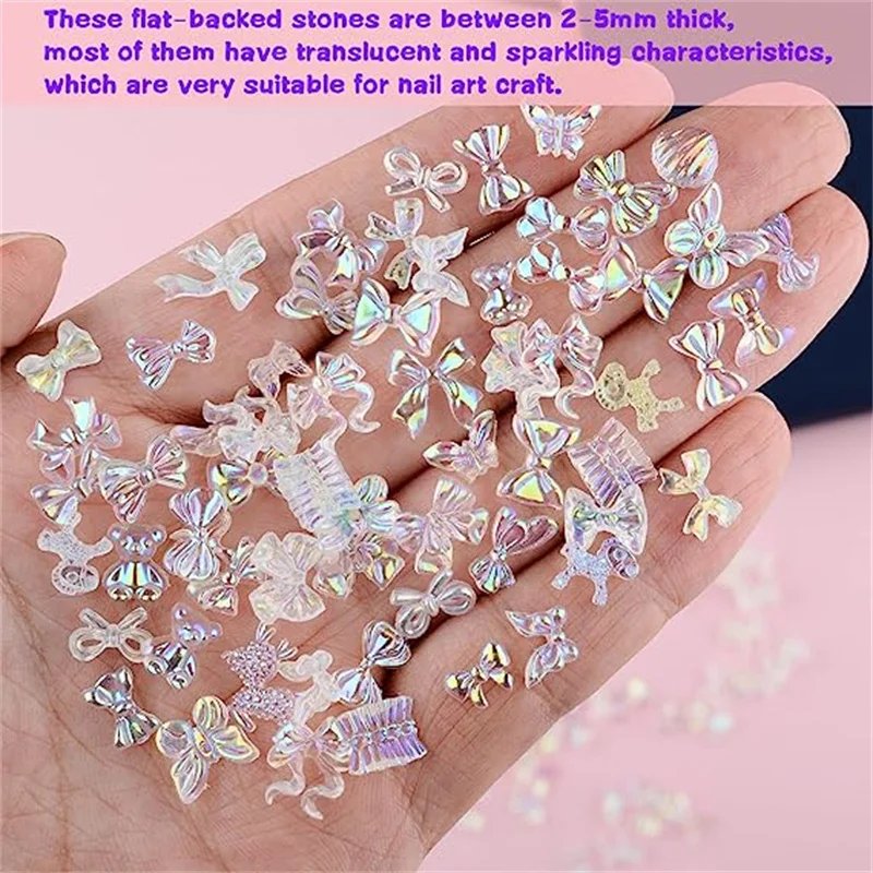 50PCS Mixed Kawaii Resin Nail Art