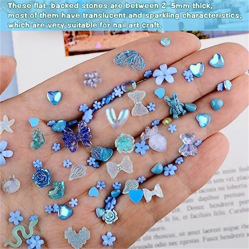 50PCS Mixed Kawaii Resin Nail Art