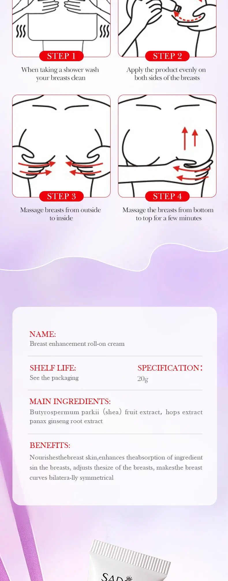 Natural Breast Enlargement Cream