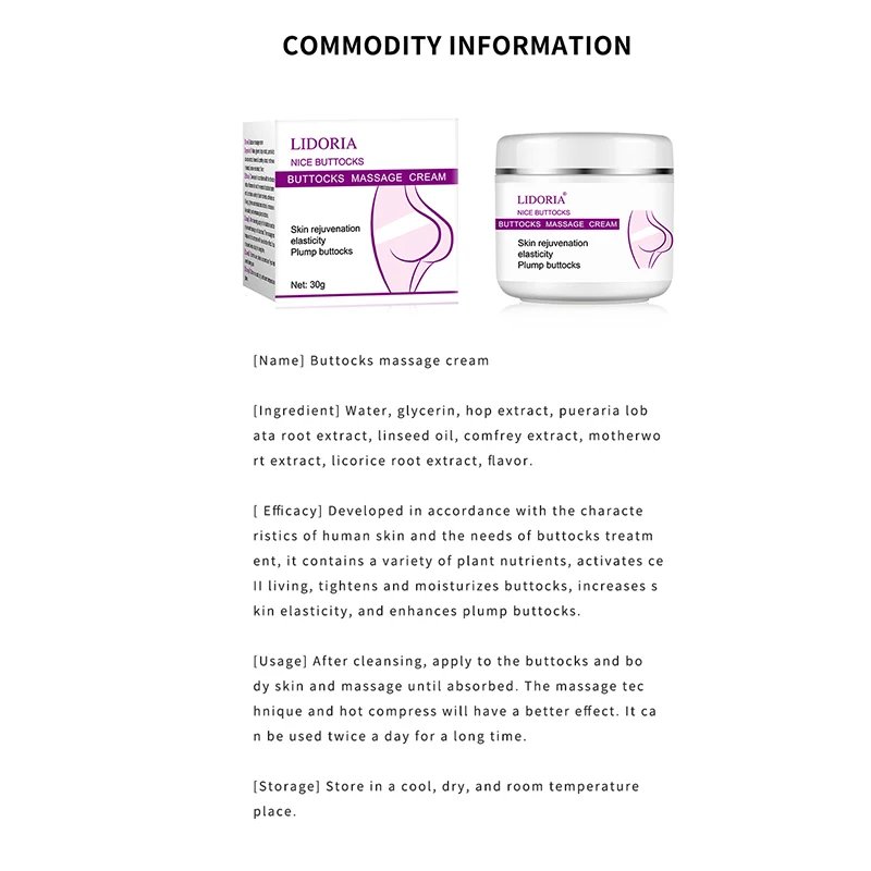 Natural Buttock Augmentation Cream Firm & Breast