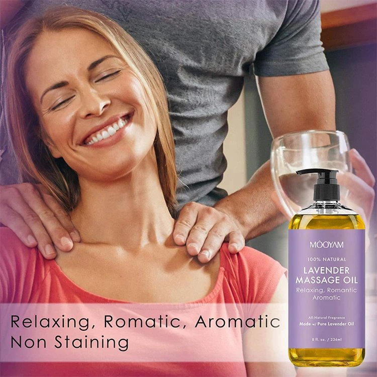 100%  Natural Organic Lavender Relaxing  Massage Body Oil