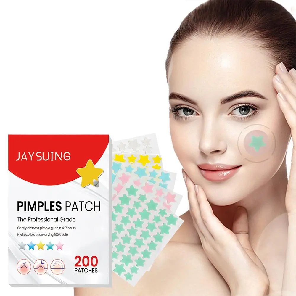 200pcs Star Shape Pimple Patches Colorful