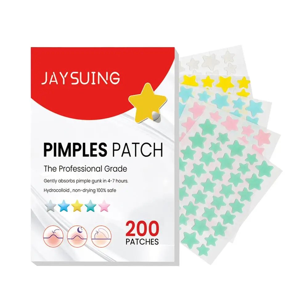 200pcs Star Shape Pimple Patches Colorful