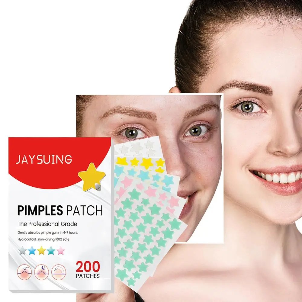 200pcs Star Shape Pimple Patches Colorful