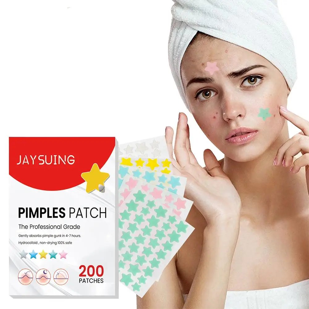 200pcs Star Shape Pimple Patches Colorful