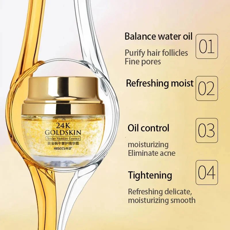 3 Pieces 24K Gold Snail Collagen Cream