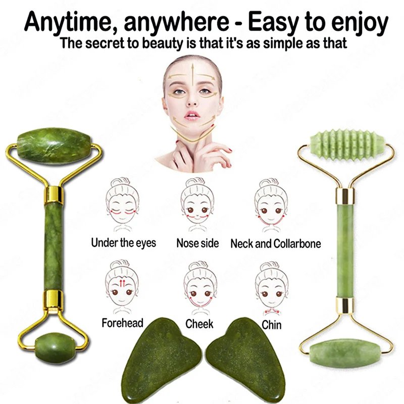 Jade Stone Scraper Roller Massage